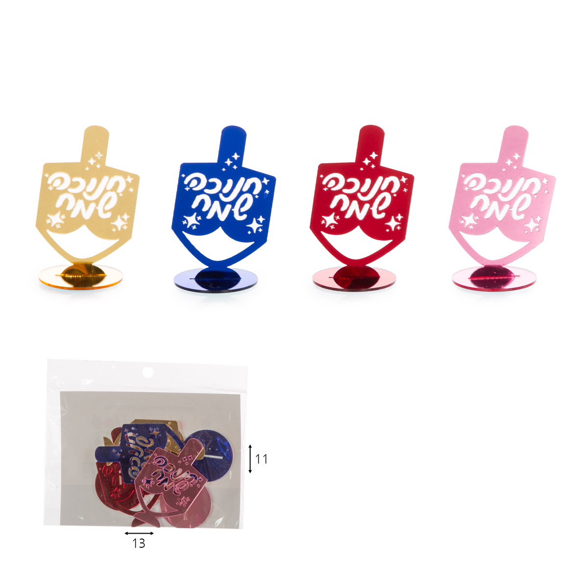 קישוט סביבון אקרילי 4 יח'