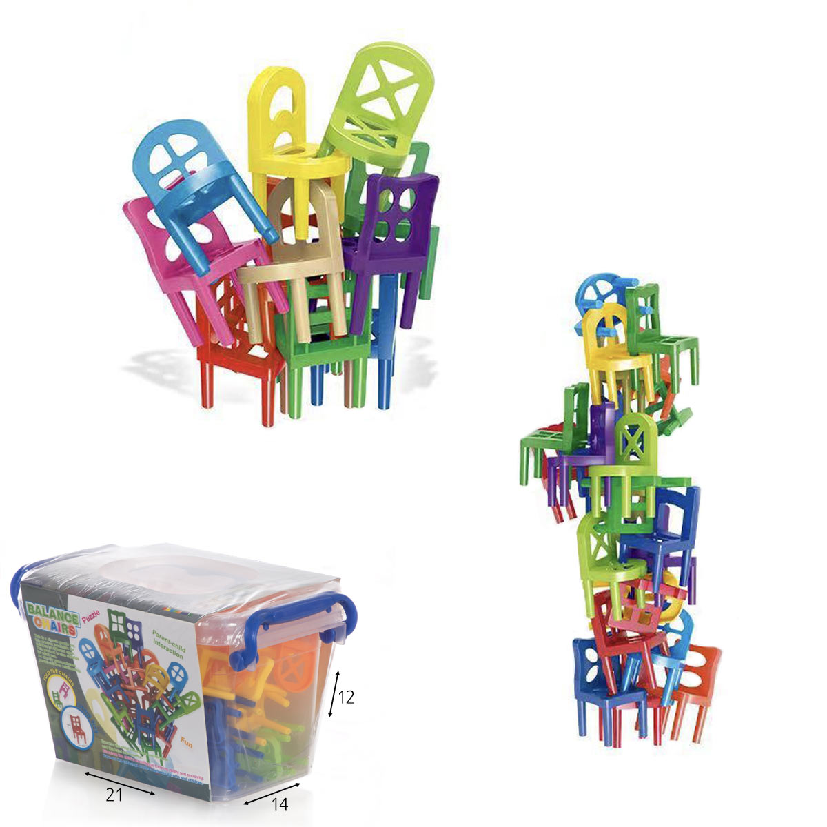 משחק כיסאות איזון בקופסה